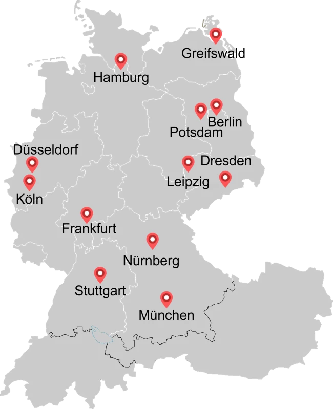 Standorte von Mazars in Deutschland und weiteren Ländern