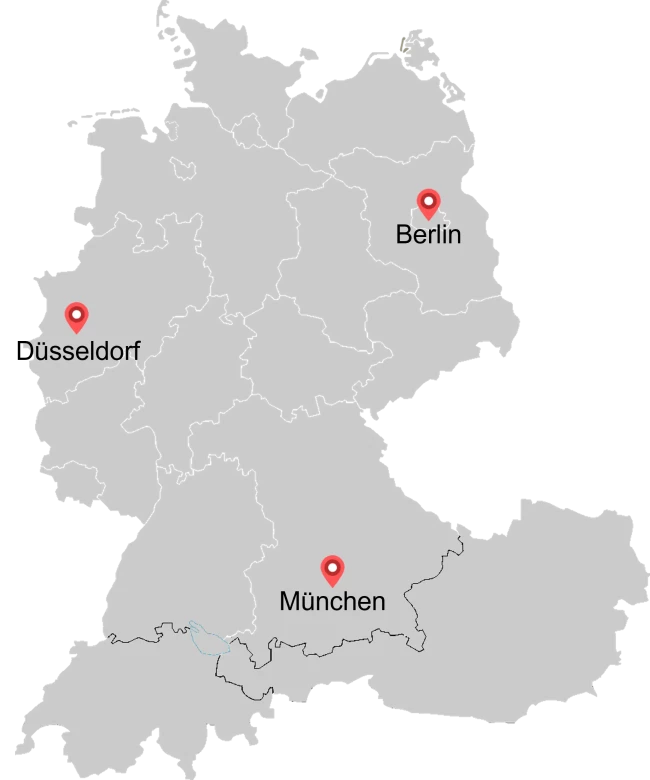 Standorte von Prokura in Deutschland und weiteren Ländern