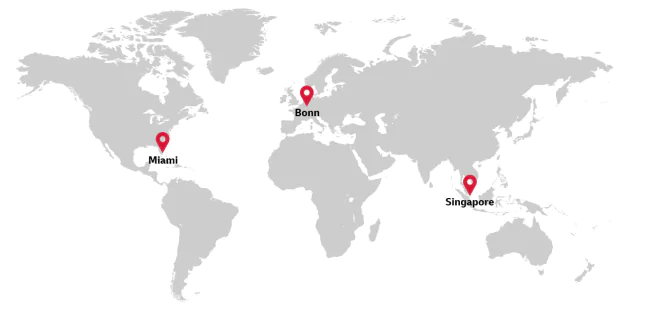 Standorte von DHL Consulting in Deutschland und weiteren Ländern